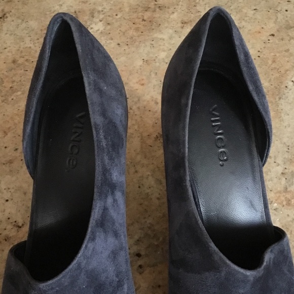 Vince Percey Suede Open Toe D’Orsay Wrap Block Heel Sandals - Picture 6 of 13